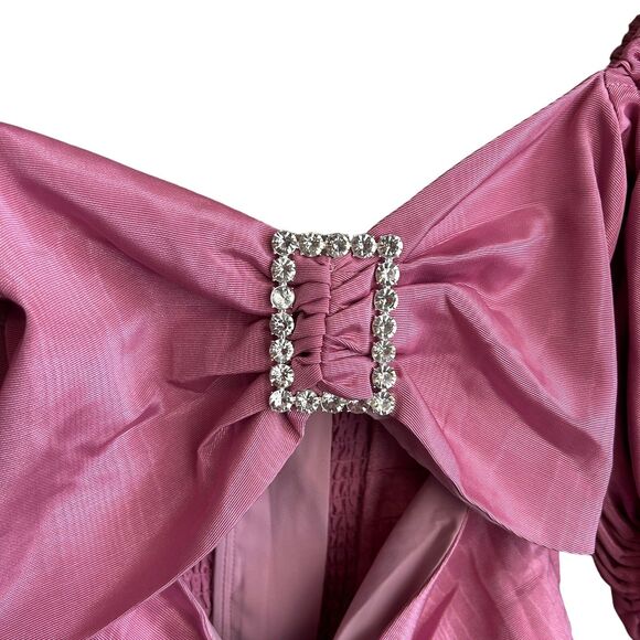 For Love & Lemons Dress Size XS Mauve Pink mini party rhinestone BARBIECORE - Picture 4 of 8